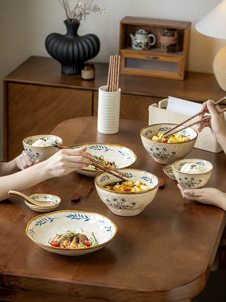 McColin Freesia Retro Ceramic Tableware Set for Two