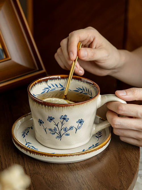 McColin Ceramic Coffee Cup and Saucer Set ??Afternoon Tea Edition