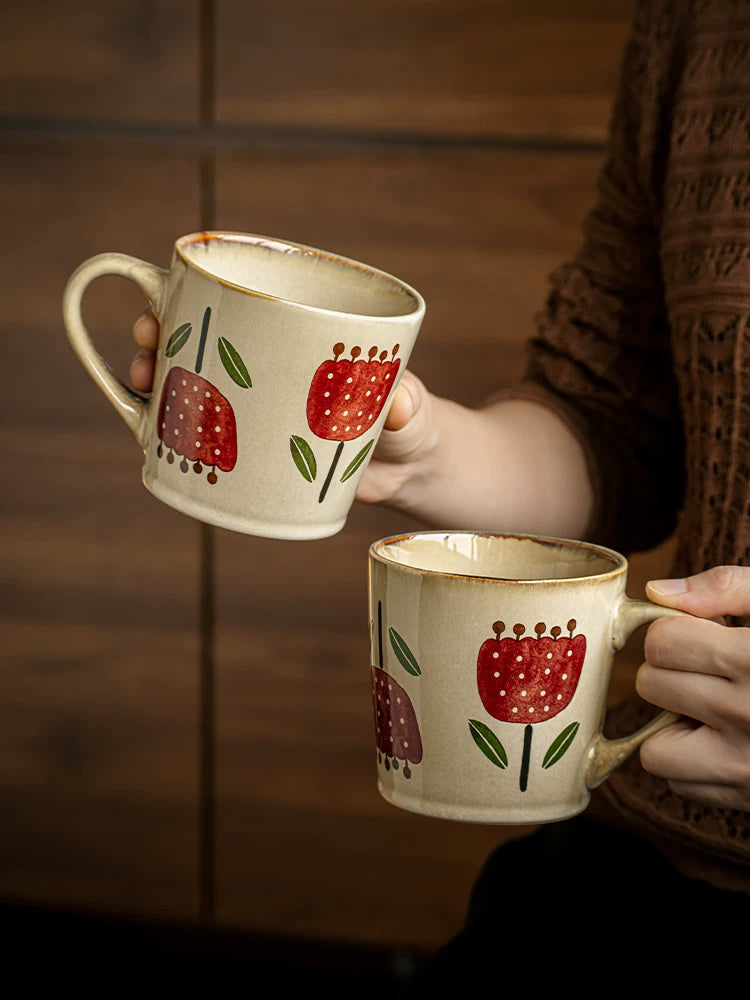 McColin Floral Retro Ceramic Coffee Mug