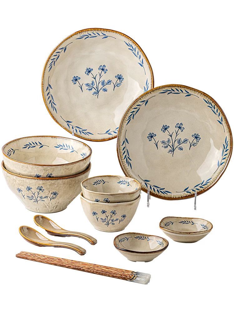 McColin Freesia Retro Ceramic Tableware Set for Two