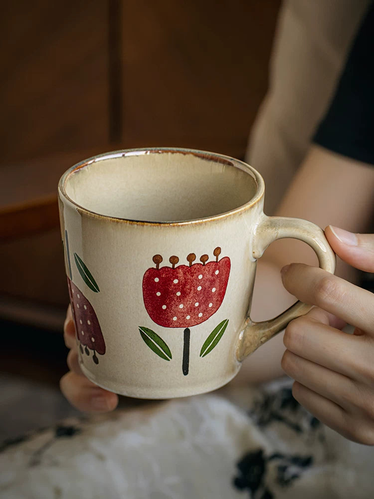 McColin Floral Retro Ceramic Coffee Mug