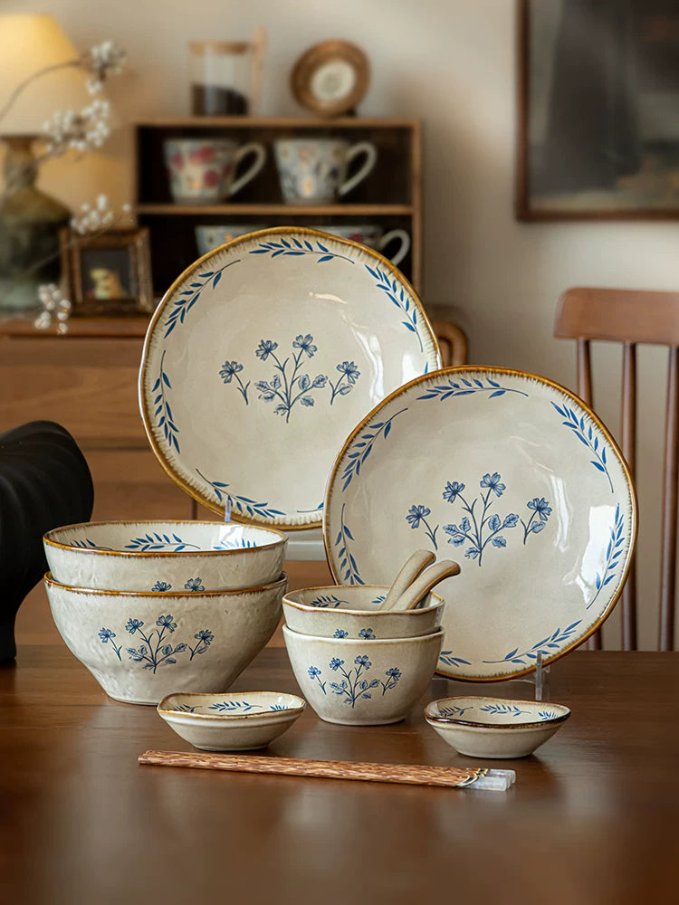 McColin Freesia Retro Ceramic Tableware Set for Two